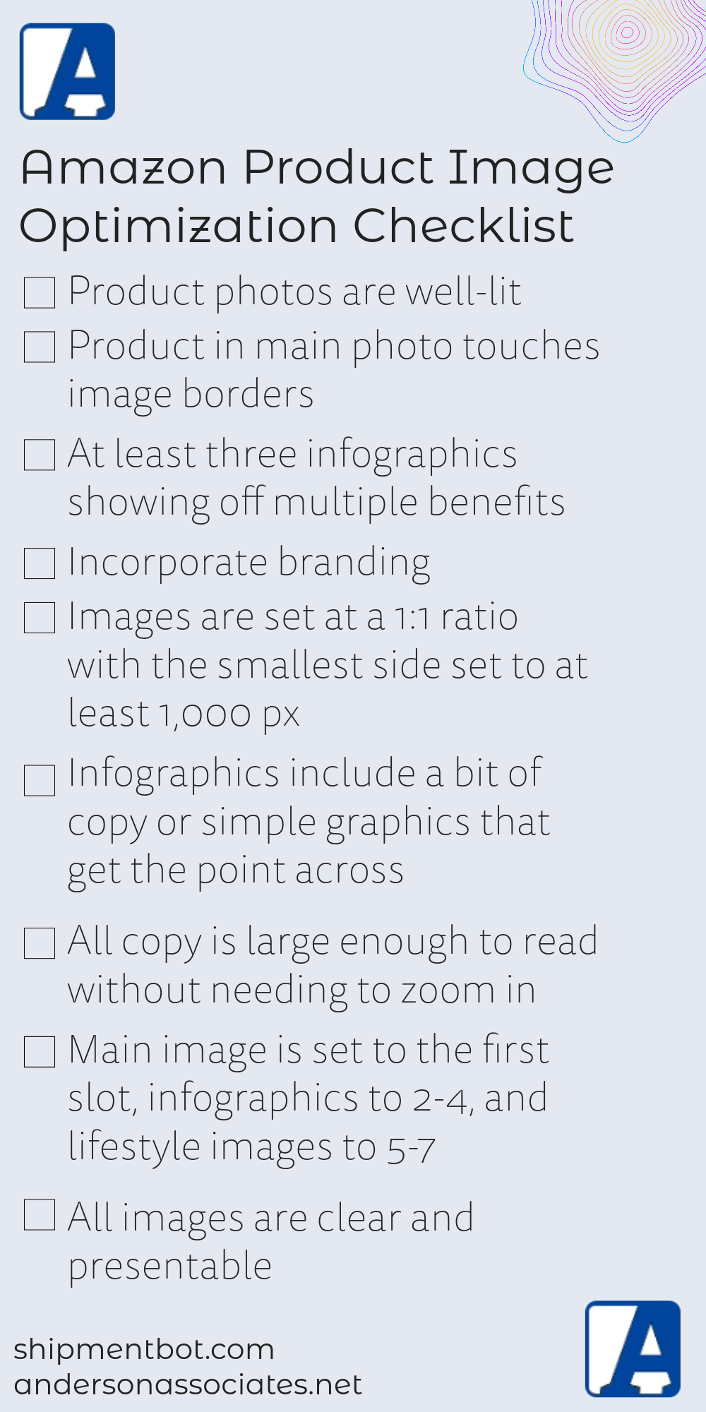 an amazon product listing image optimization checklist