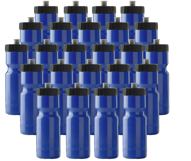 an amazon product photo of 24 identical water bottles side by side
